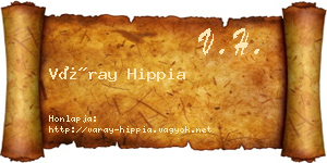 Váray Hippia névjegykártya
